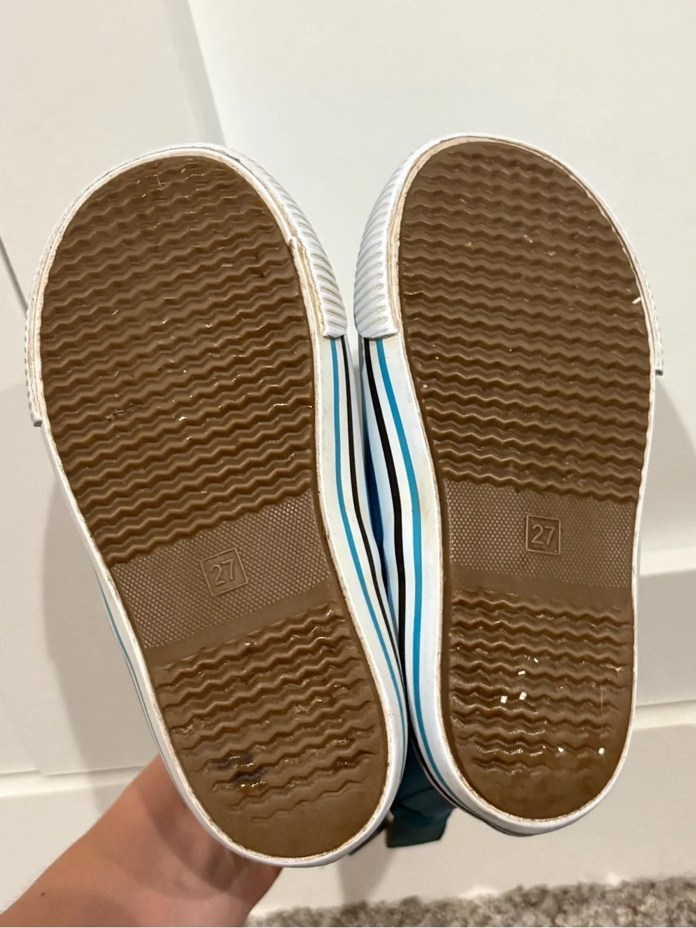 Reina Waterproof Slip OnAnkle Rain Booties Kids Blue Size 10c